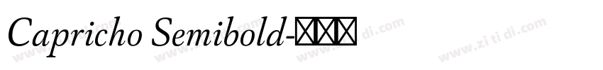 Capricho Semibold字体转换